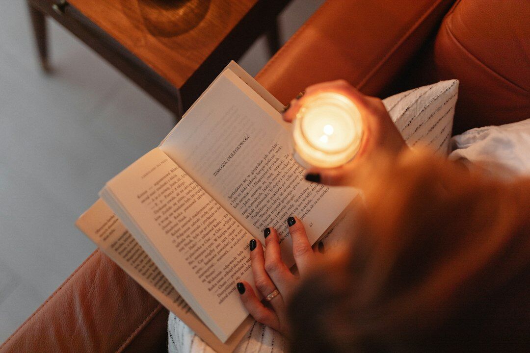 person reading health book